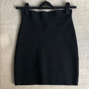 BCBG bodycon black mini skirt